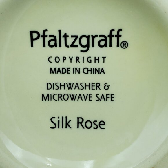 Pfaltzgraff Silk Rose Creamer and Sugar Bowl with Lid Pink Red Floral Flowers - Picture 6 of 6